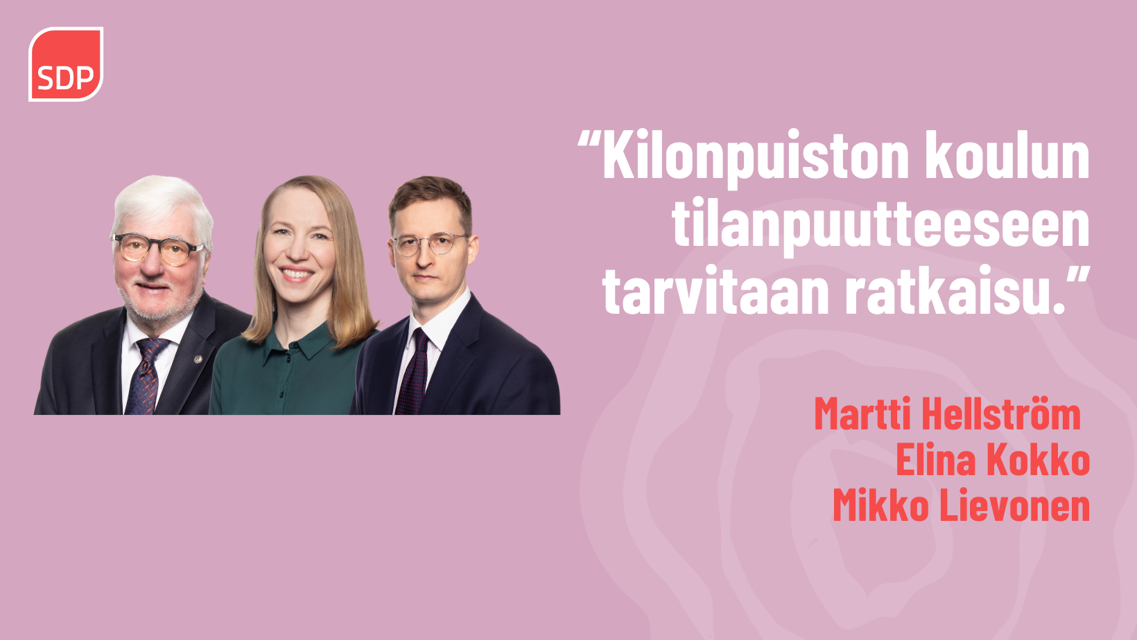 Kilonpuiston koulun tilanpuutteeseen tarvitaan ratkaisu