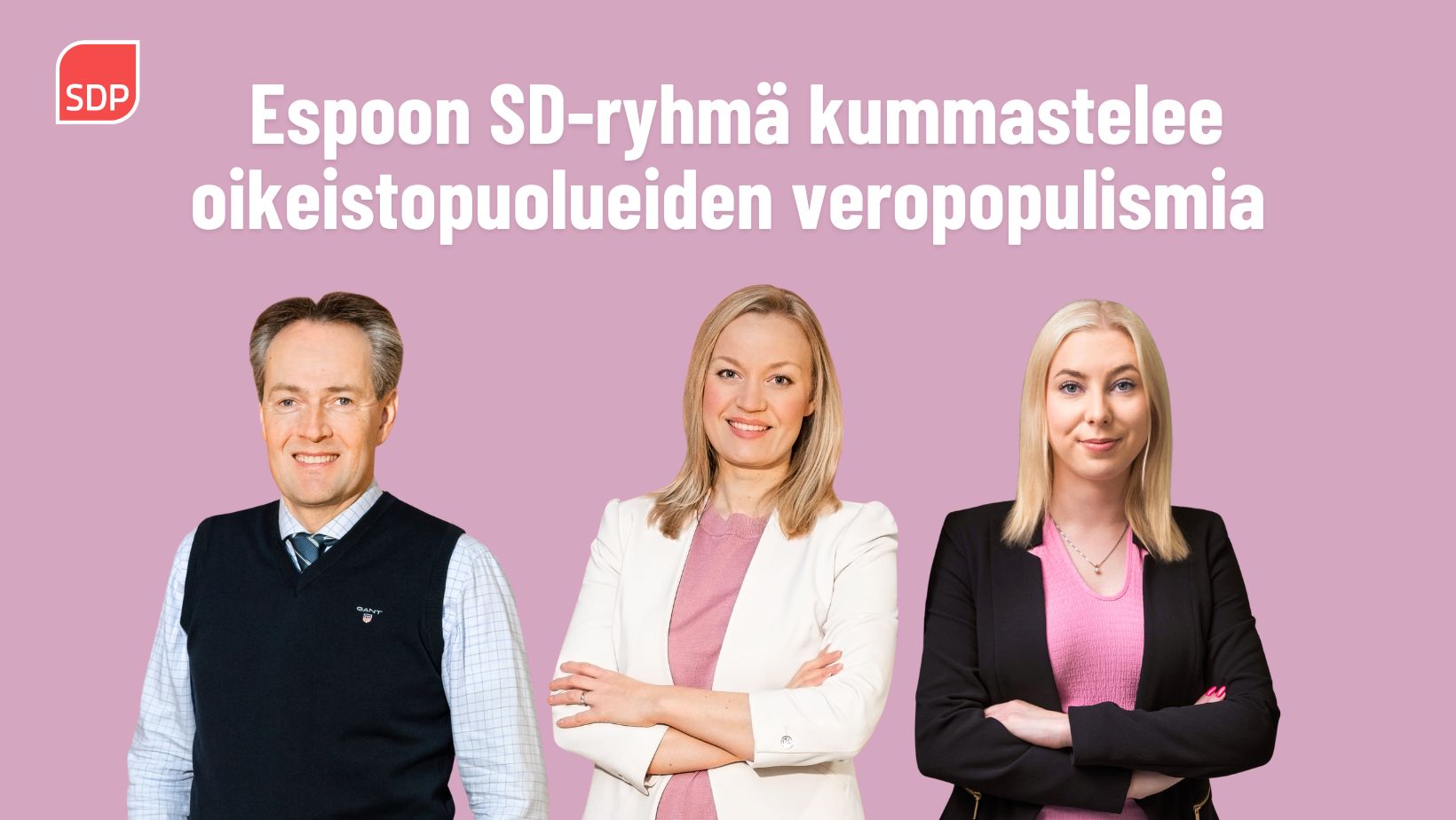 Espoon SD-ryhmä kummastelee oikeistopuolueiden veropopulismia