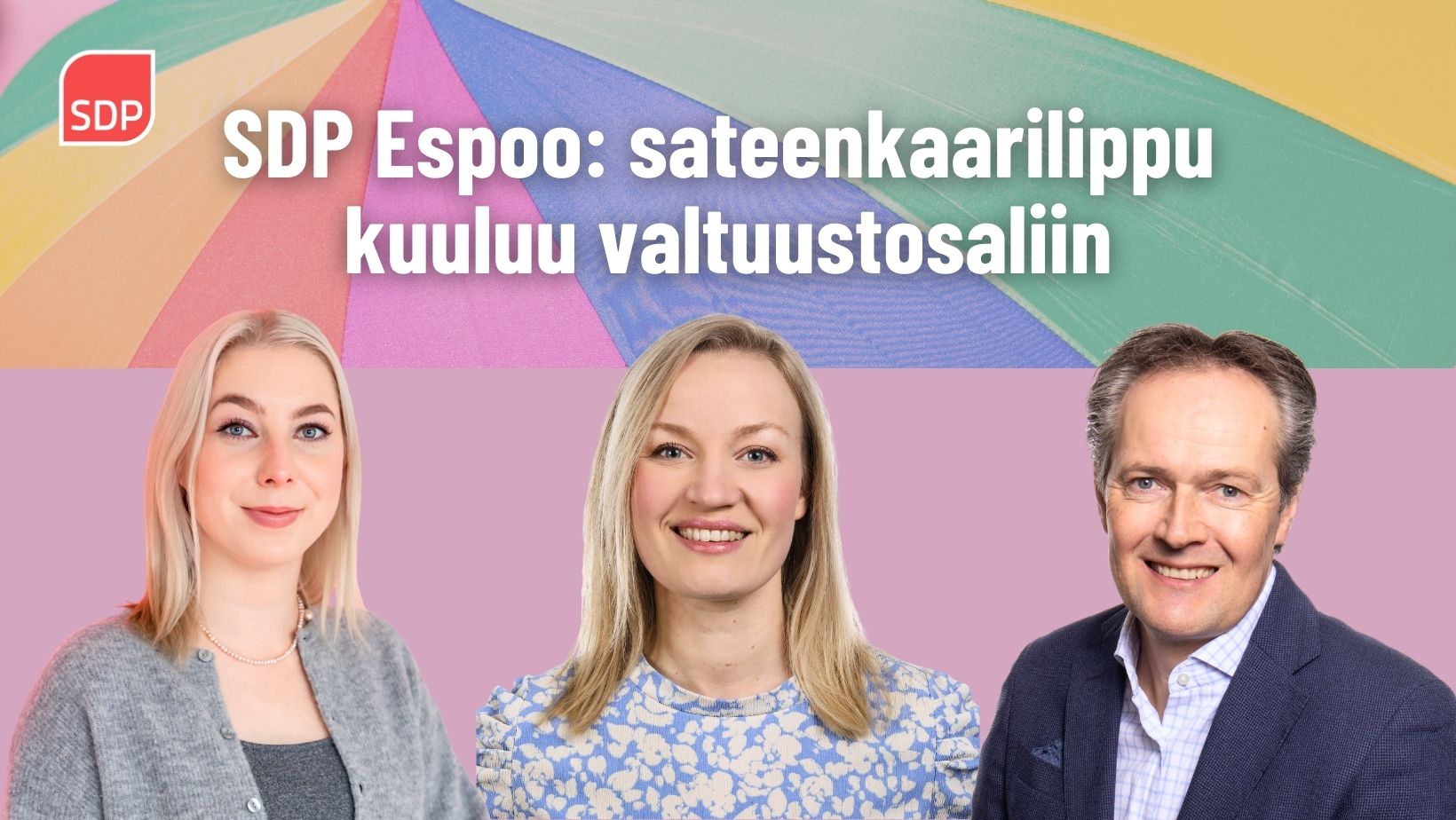 SDP Espoo seisoo yhdenvertaisuuden ja ihmisoikeuksien puolella – sateenkaarilippu kuuluu valtuustosaliin