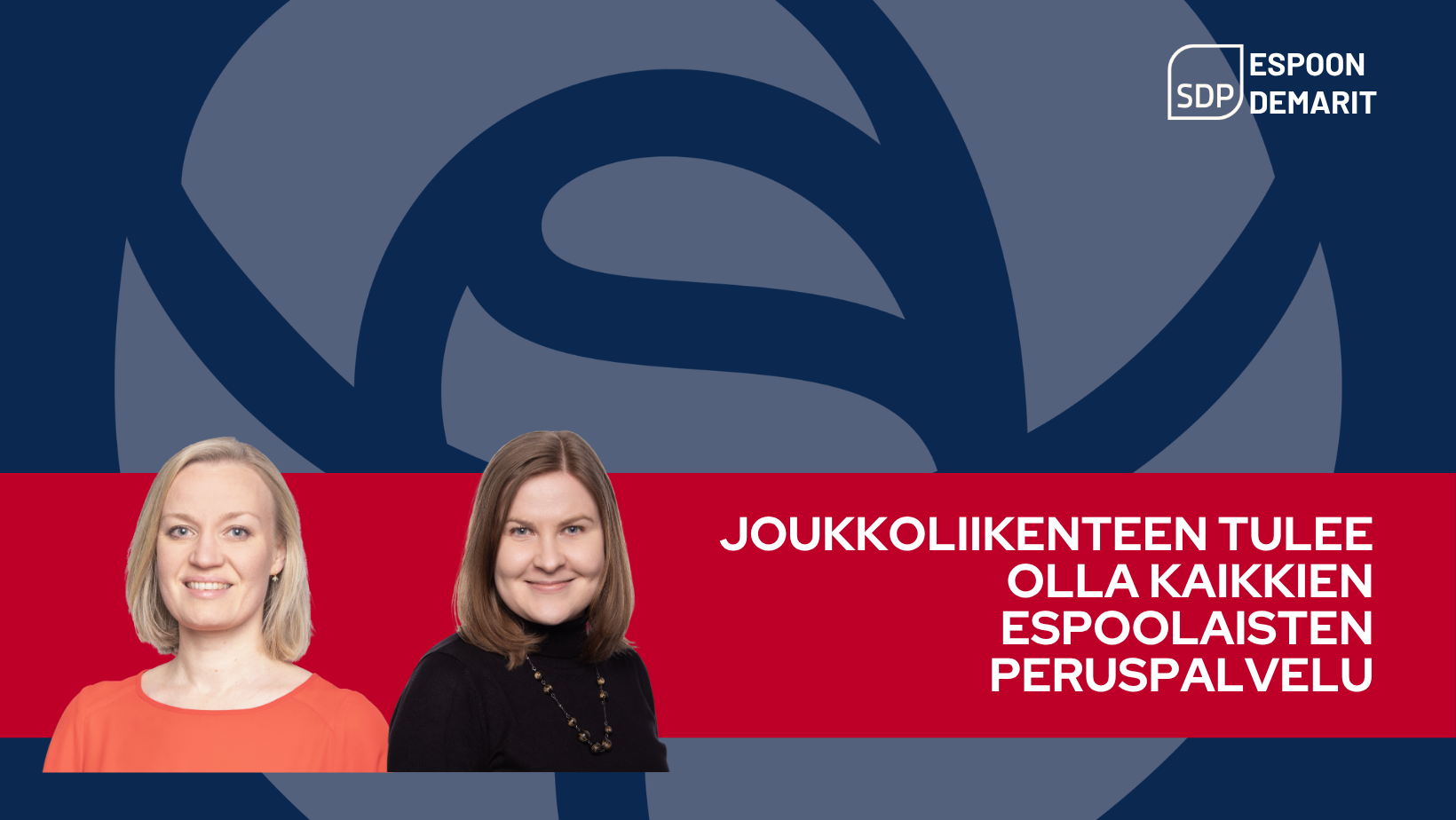 Tiedote: Joukkoliikenteen tulee olla kaikkien espoolaisten peruspalvelu