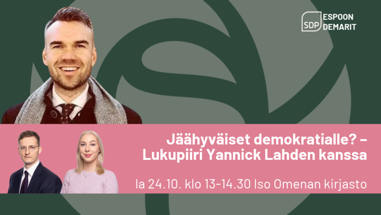 Jäähyväiset demokratialle? – Lukupiiri Yannick Lahden kanssa