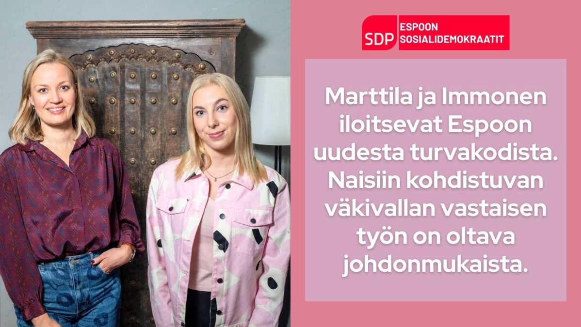 Helena Marttila ja Ella Immonen.